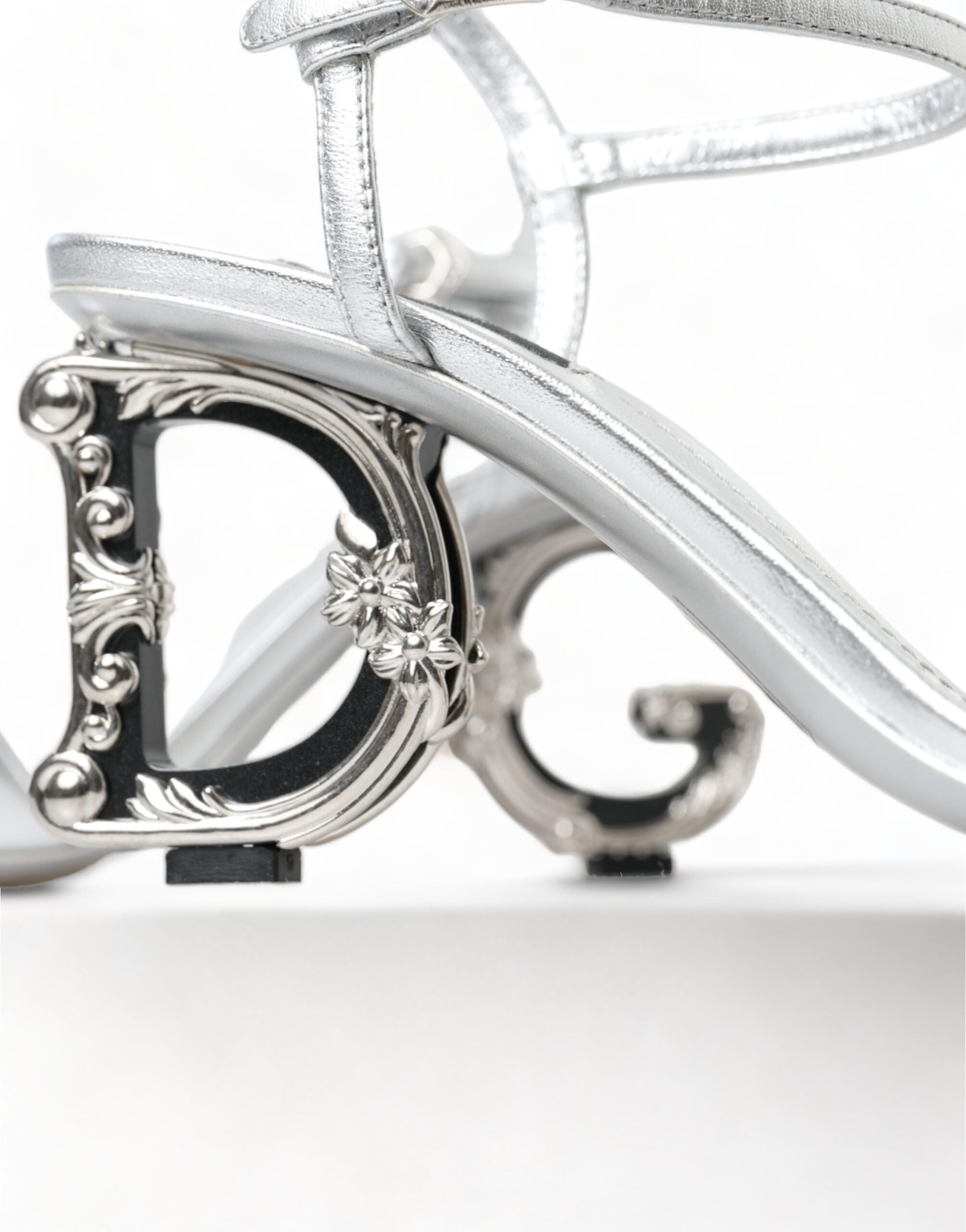 Dolce & Gabbana Silver Elegance Ankle Strap Sandals