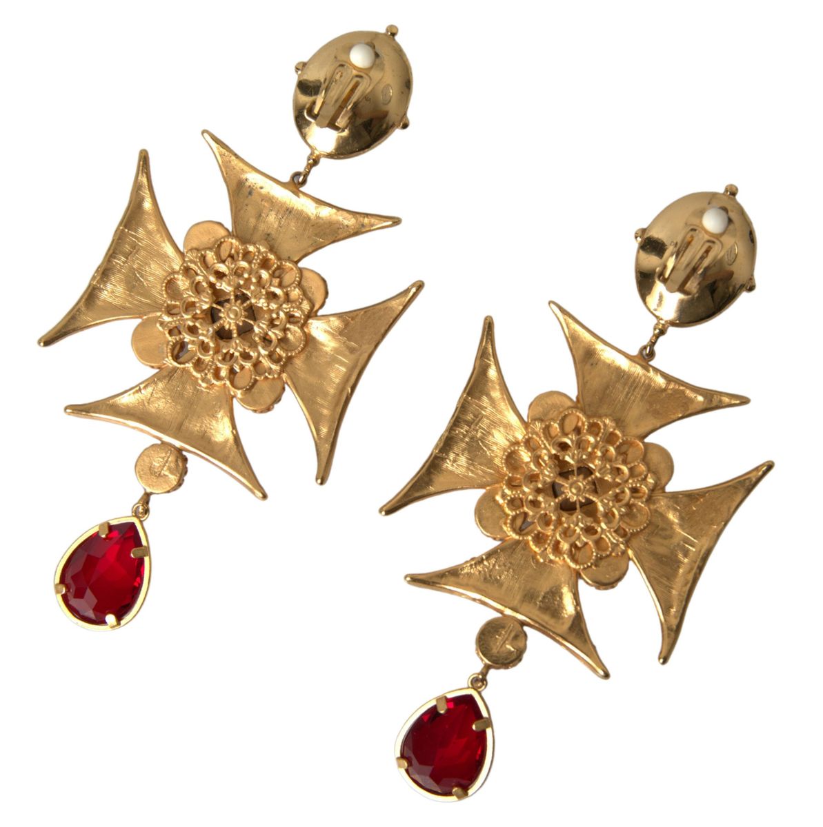 Dolce & Gabbana Opulent Gold-Toned Clip-On Earrings