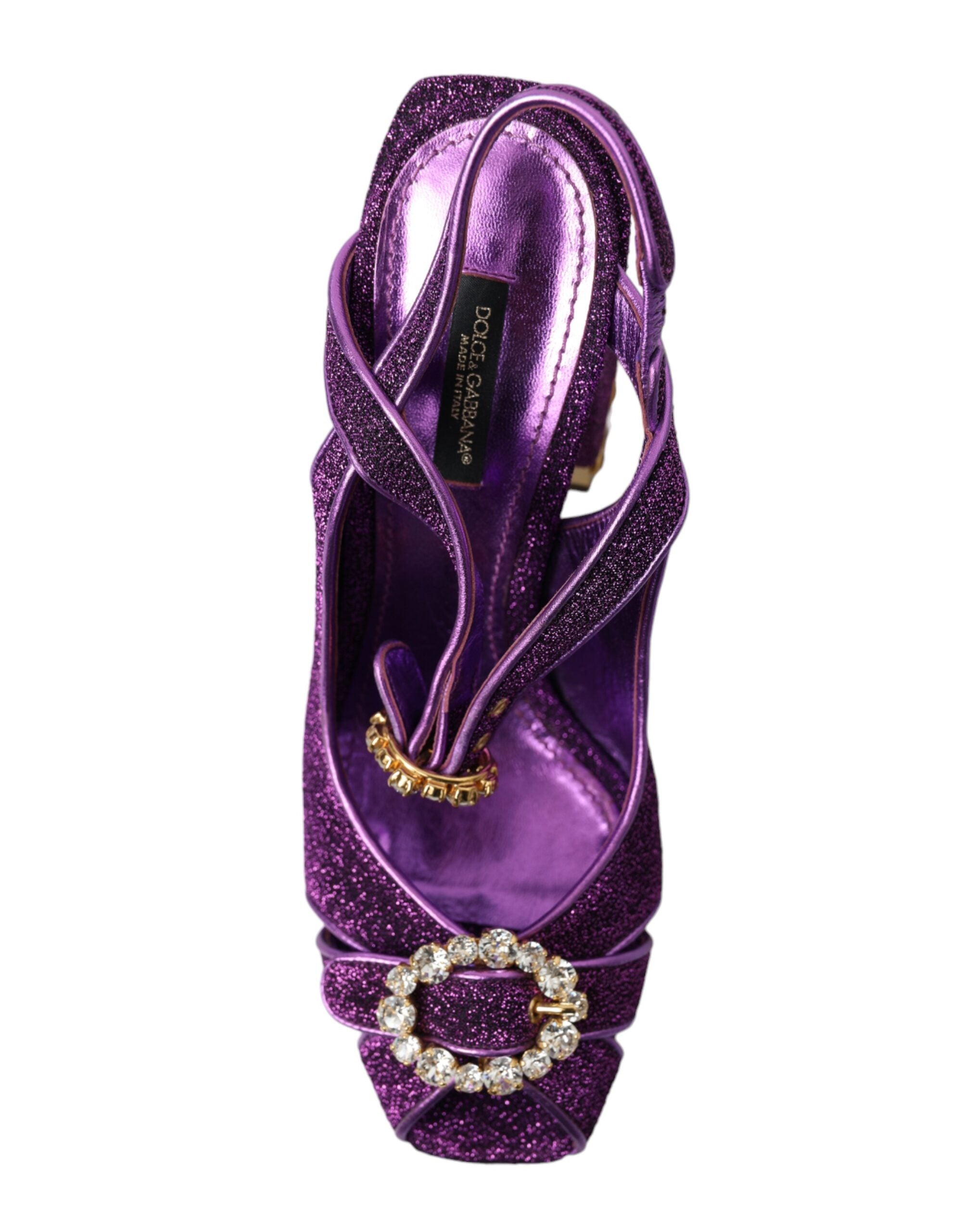 Dolce & Gabbana Regal Purple Ankle Strap Heels