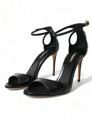 Dolce & Gabbana Elegant Leather Ankle Strap Heels