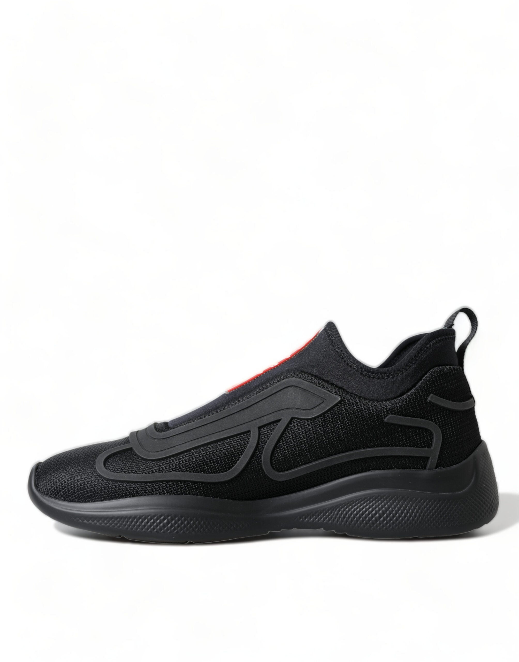 Prada Black Technical Bike Knit Slip On Men Sneakers Shoes