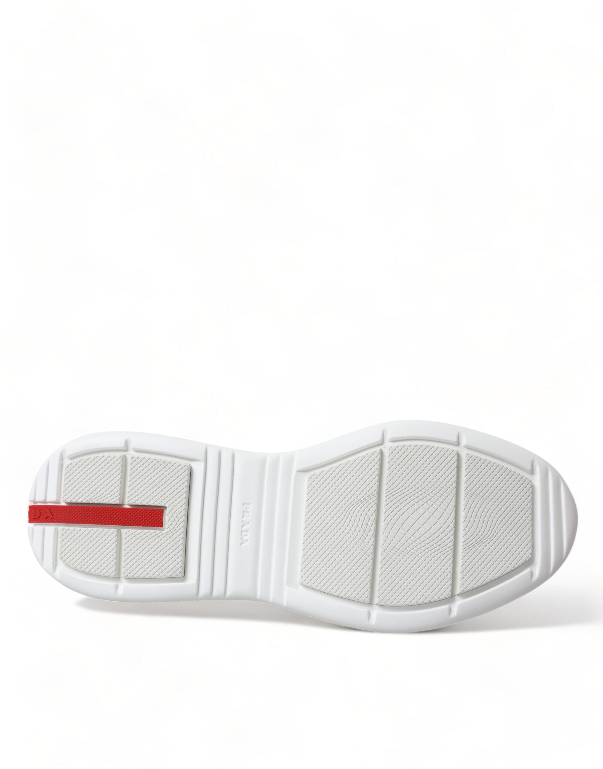 Prada Elevate Your Style with Sleek White Knit Sneakers