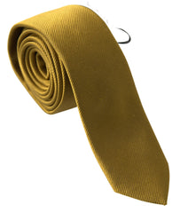 Dolce & Gabbana Elegant Gold Silk Tie for Men