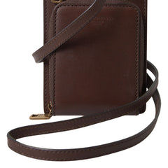 Dolce & Gabbana Elegant Calfskin Leather Crossbody Phone Bag