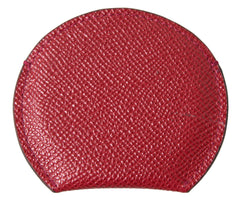 Dolce & Gabbana Chic Red Leather Hand Mirror Holder