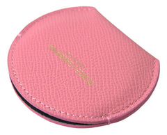 Dolce & Gabbana Elegant Pink Leather Mirror Holder