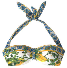 Dolce & Gabbana Elegant Majolica Print Two-Piece Bikini