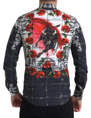 Dolce & Gabbana Floral Bull Print Casual Cotton Shirt