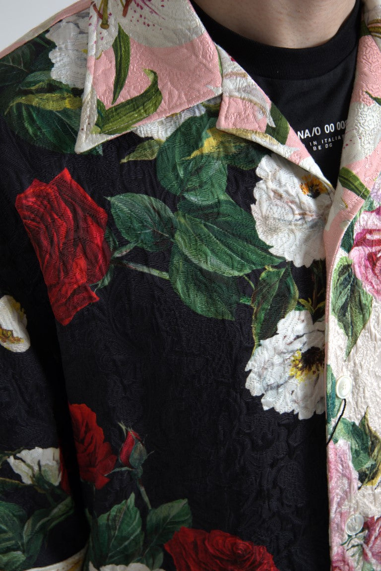 Dolce & Gabbana Elegant Floral Print Casual Shirt