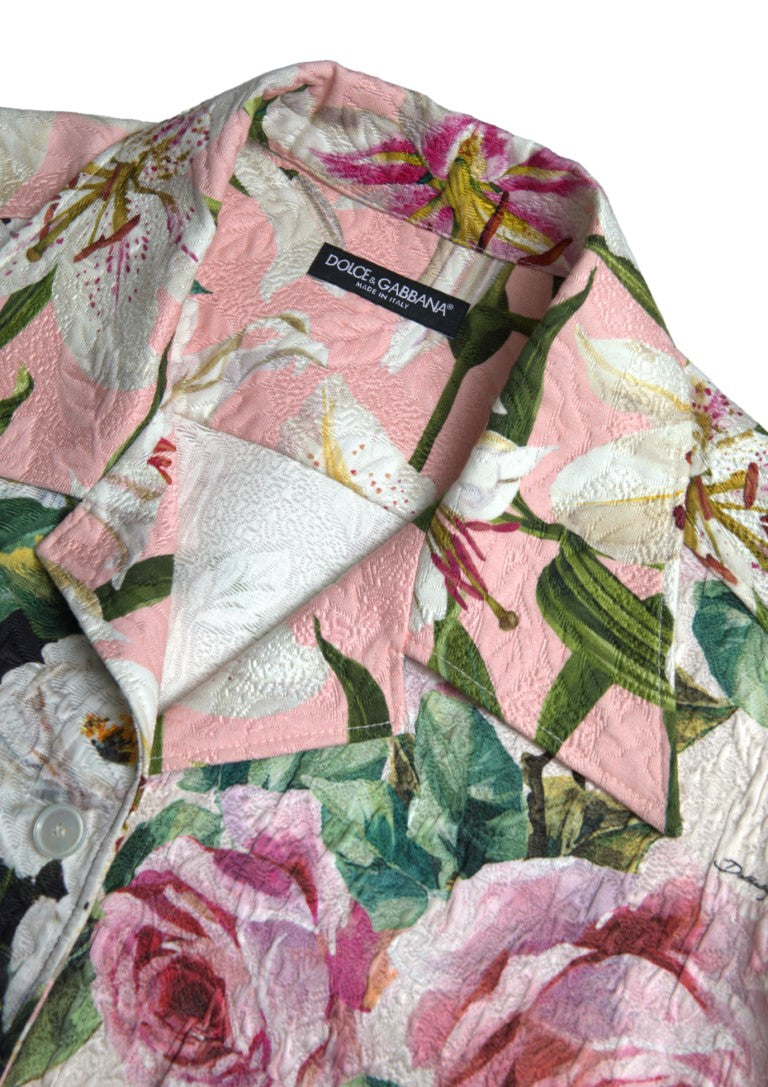 Dolce & Gabbana Elegant Floral Print Casual Shirt