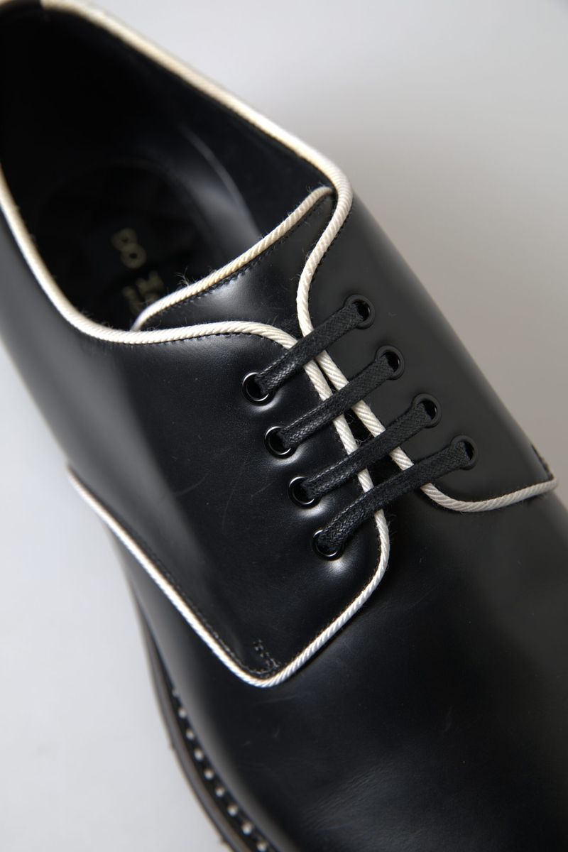 Dolce & Gabbana Elegant Black and White Formal Men's Shoes