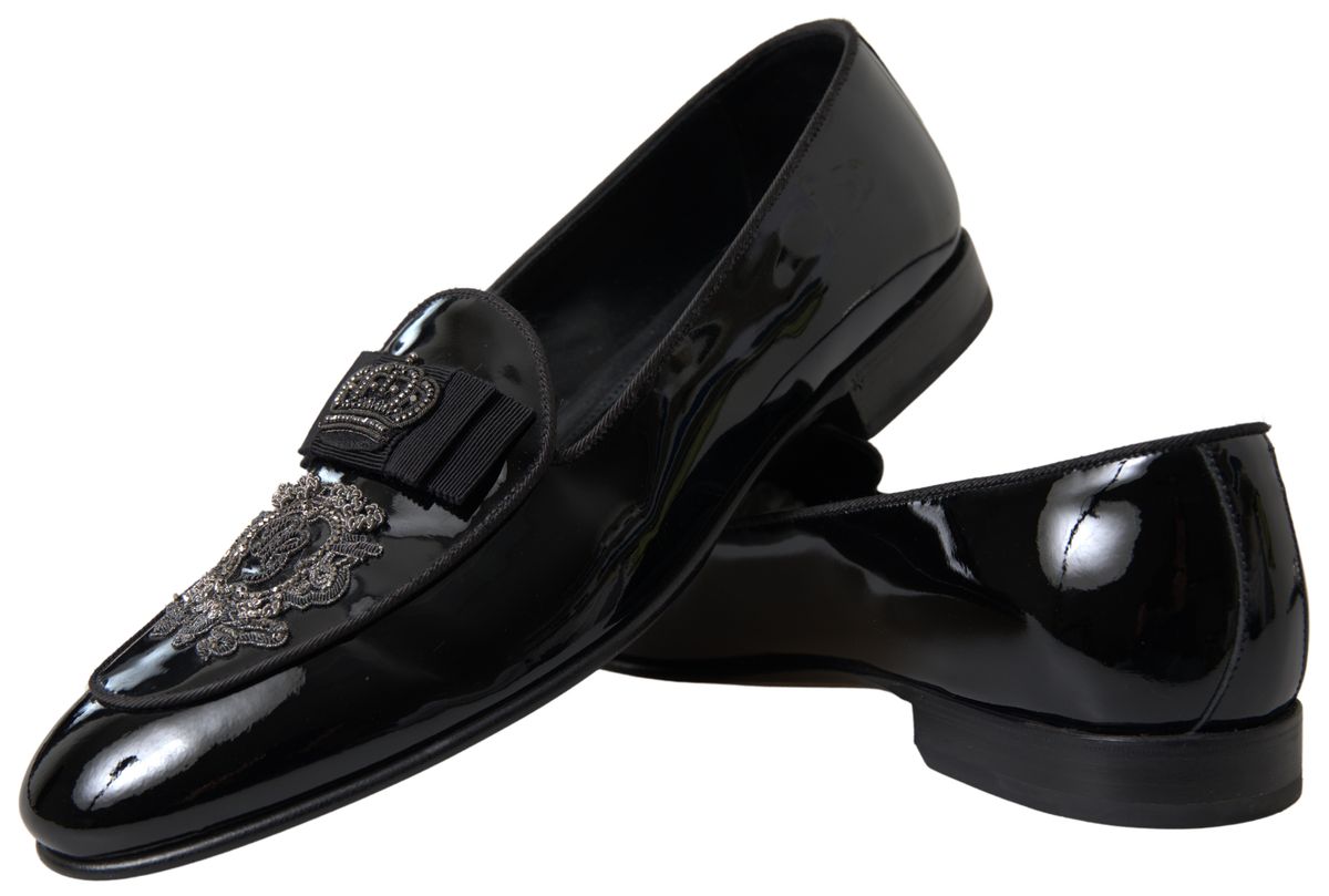 Dolce & Gabbana Elegant Black Patent Leather Loafers