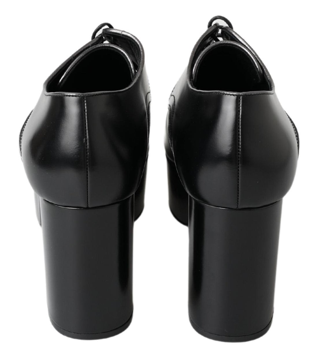 Dolce & Gabbana Elegant Black Leather Derby Dress Shoes
