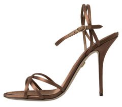 Dolce & Gabbana Elegant Brown Silk Blend Sandals