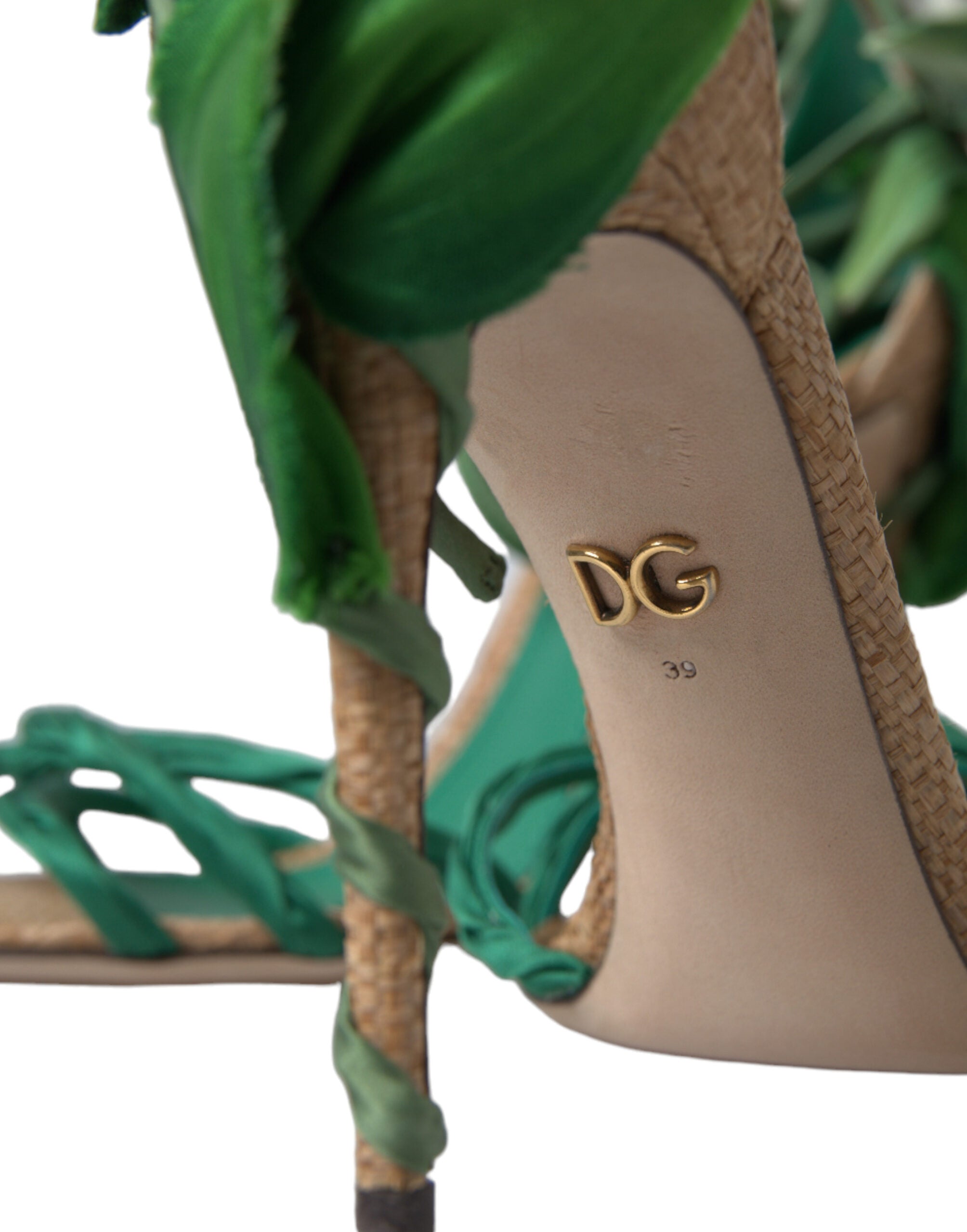 Dolce & Gabbana Emerald Elegance Satin Heels