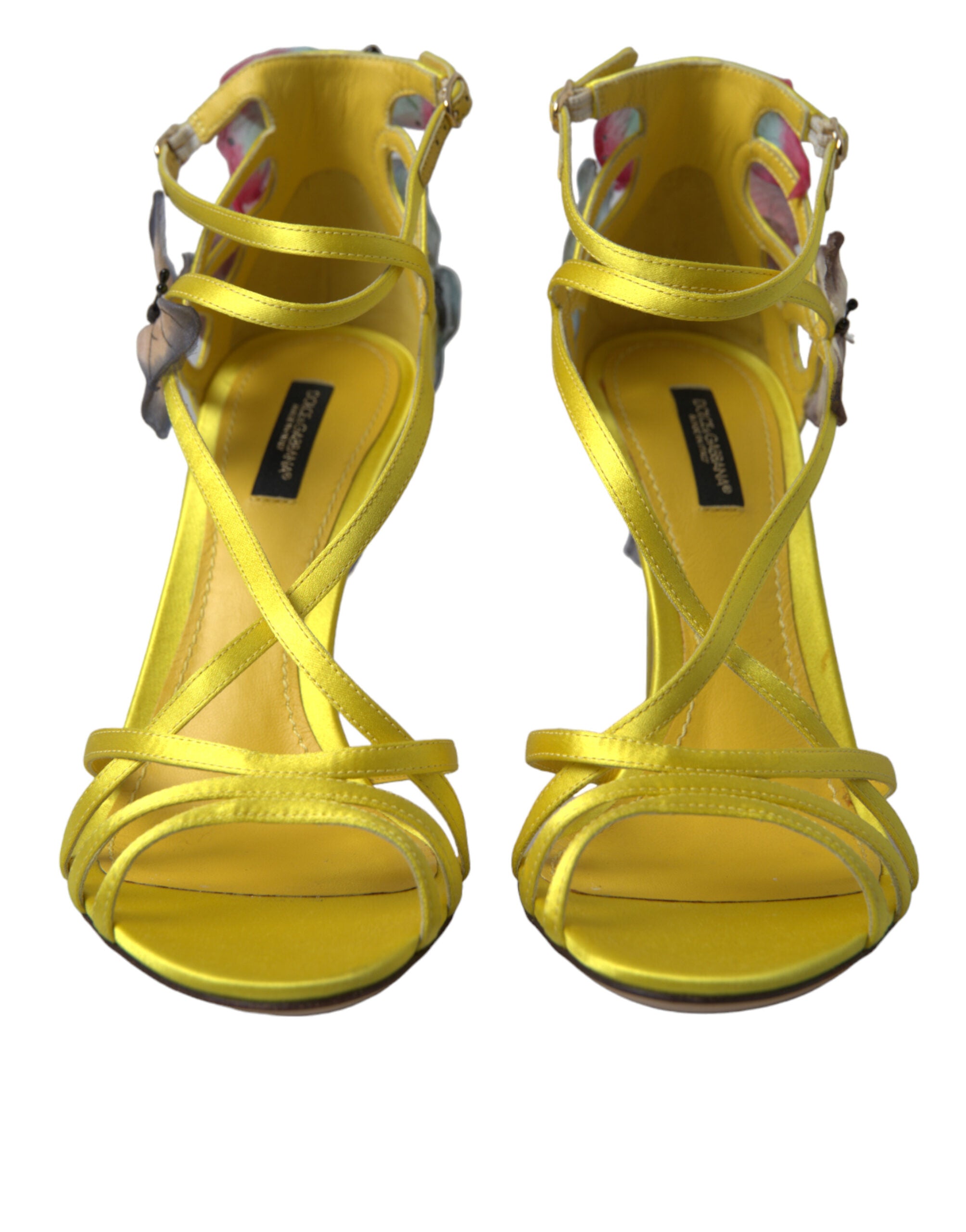 Dolce & Gabbana Chic Satin Floral Heeled Sandals