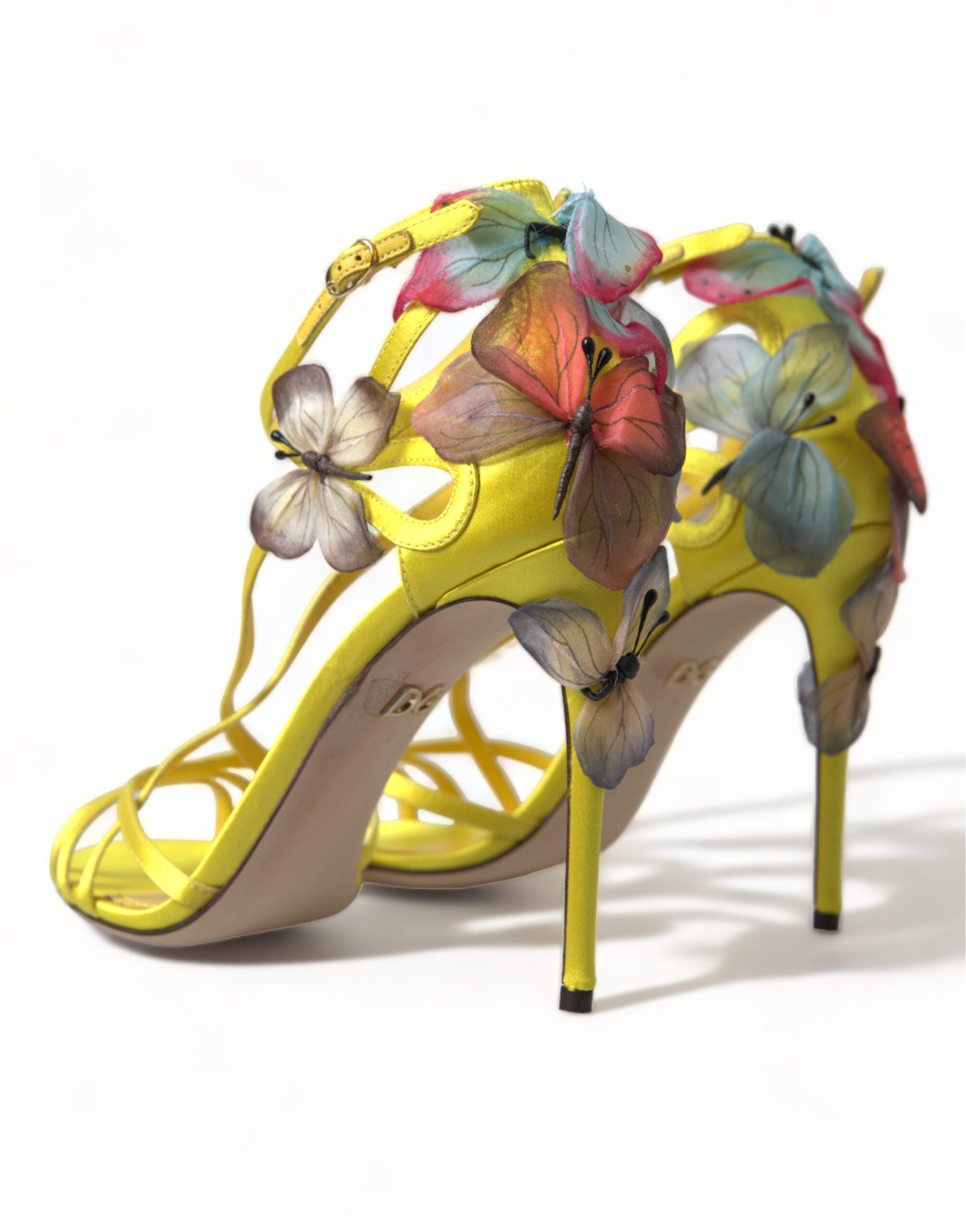 Dolce & Gabbana Chic Satin Floral Heeled Sandals