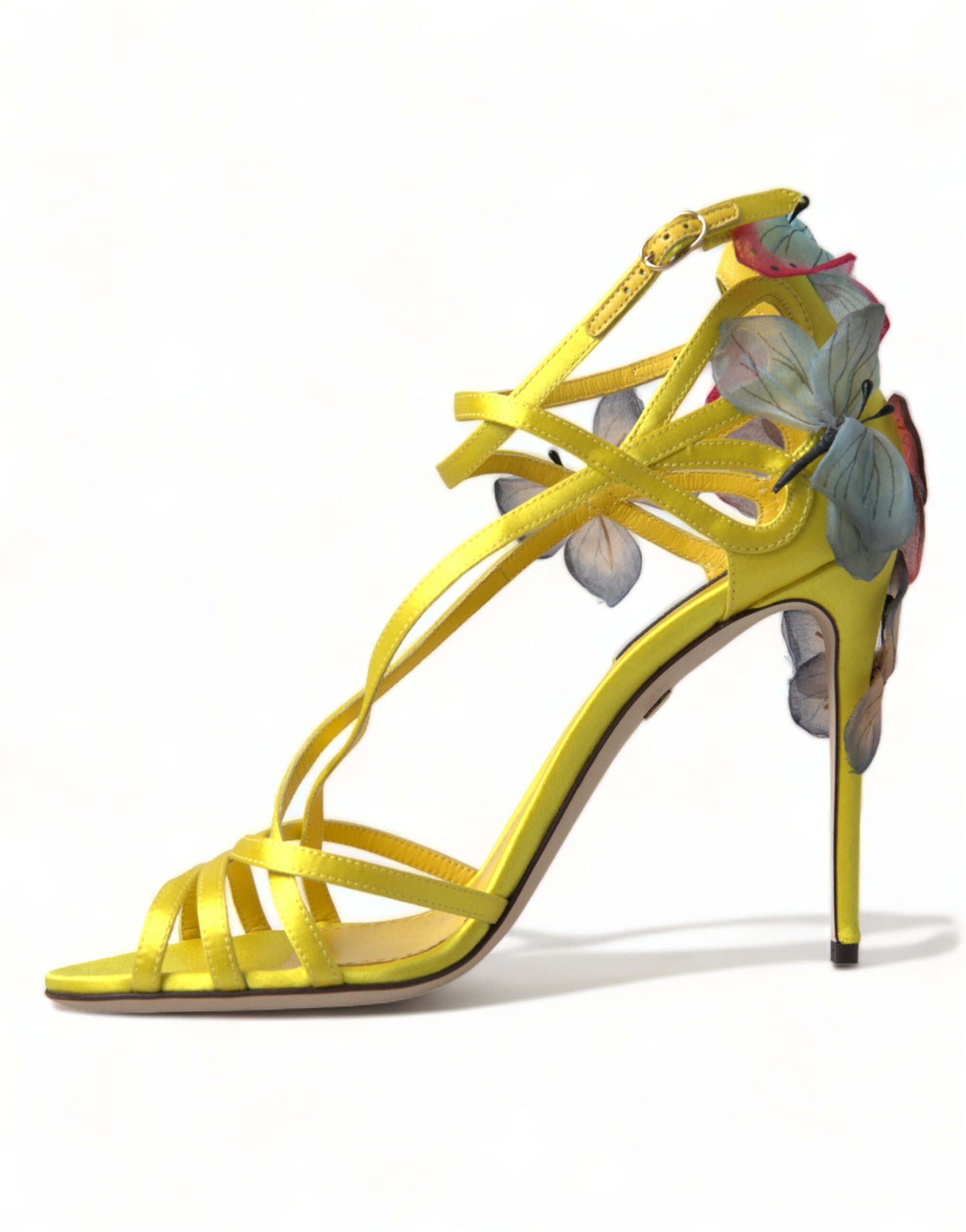 Dolce & Gabbana Chic Satin Floral Heeled Sandals