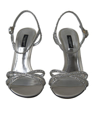 Dolce & Gabbana Elegant Crystal Embellished Heels Sandals