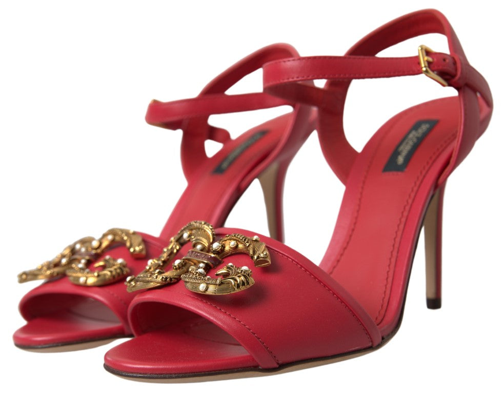 Dolce & Gabbana Red Stiletto Sandal Heels