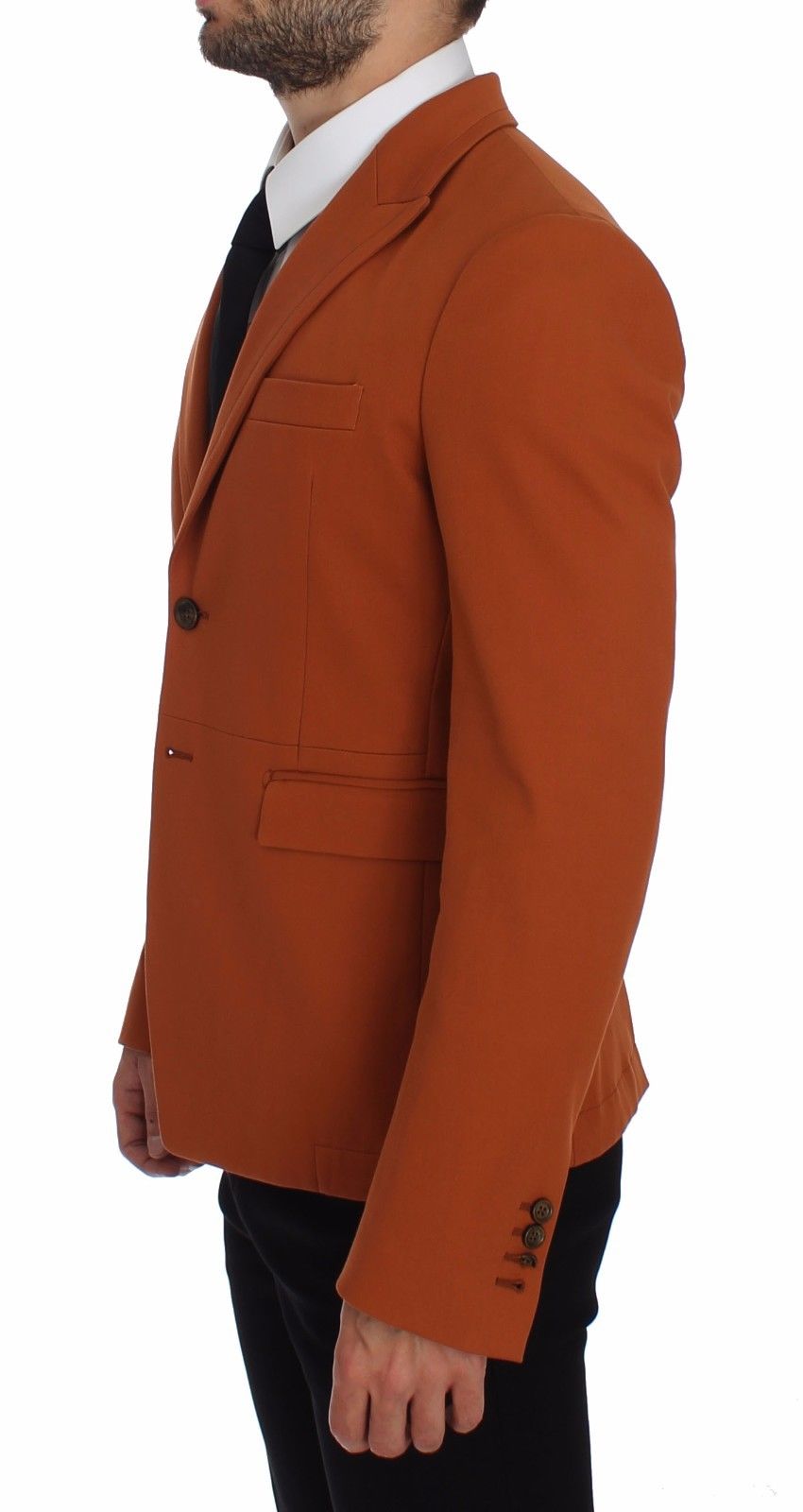 Dolce & Gabbana Orange Cotton Stretch Blazer