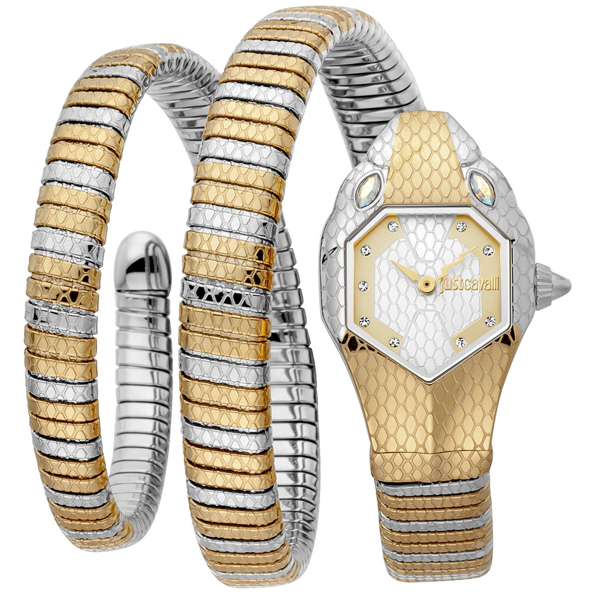 Just Cavalli Gold and Silver Steel Analog Watch