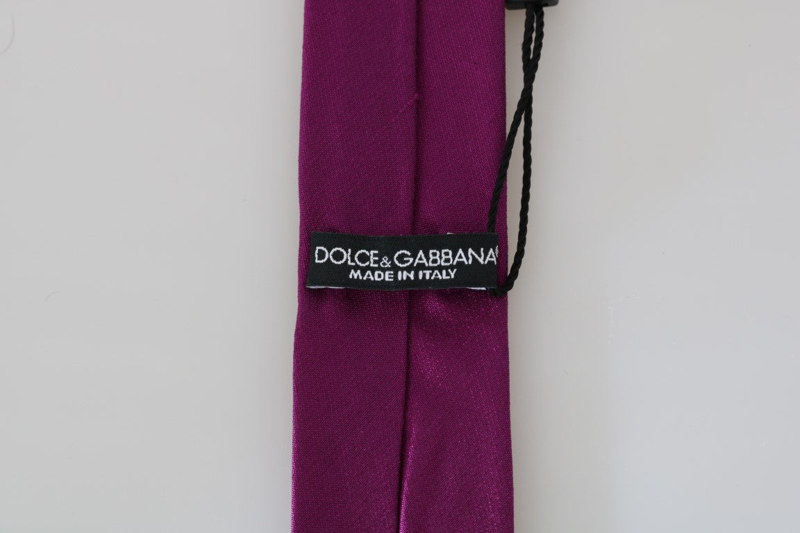 Dolce & Gabbana Elegant Purple Silk Necktie