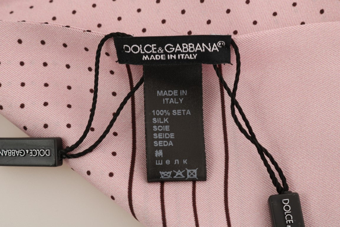 Dolce & Gabbana Elegant Silk Men's Scarf with Polka Dots