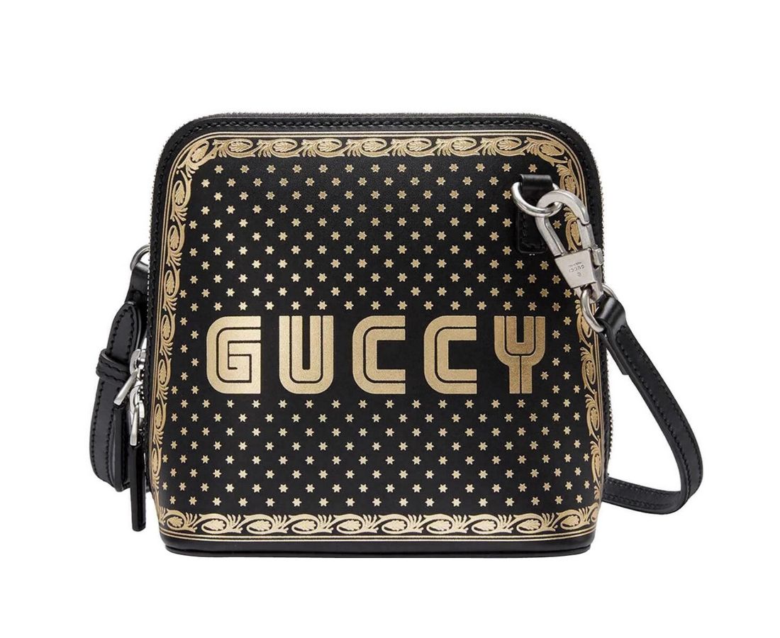 Gucci Gucci Women Black Guccy Sega Script Dome Mini Crossbody Bag