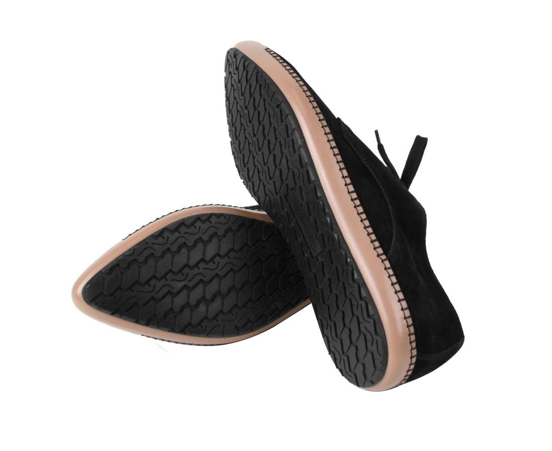 Bottega Veneta Bottega Veneta Men's Black Suede Pointed Toe Dress Shoe
