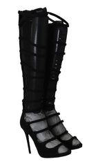 Dolce & Gabbana Elegance Redefined: Chic Knee-High Stiletto Boots