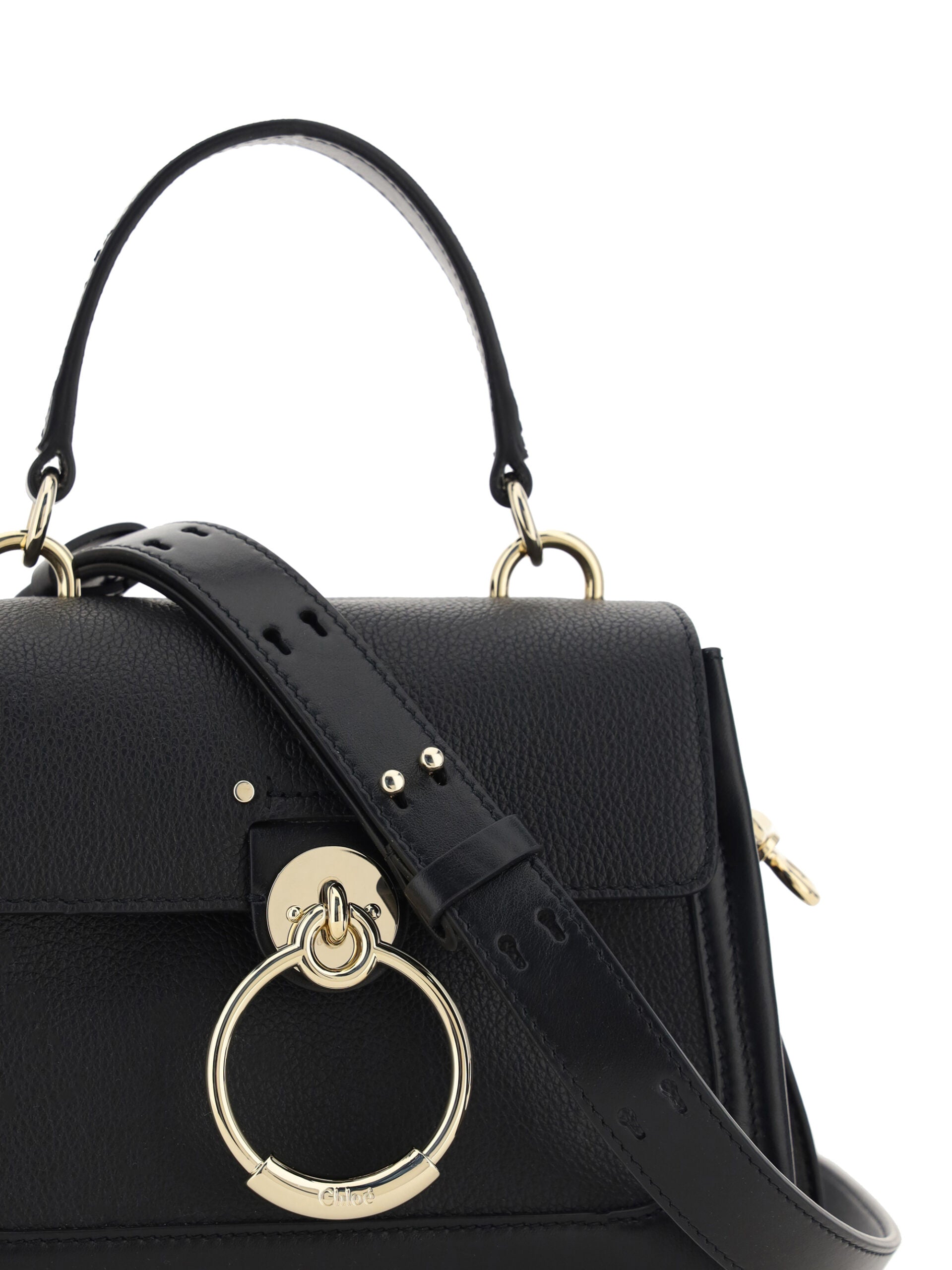 Chloé Black Calf Leather Tess Handbag