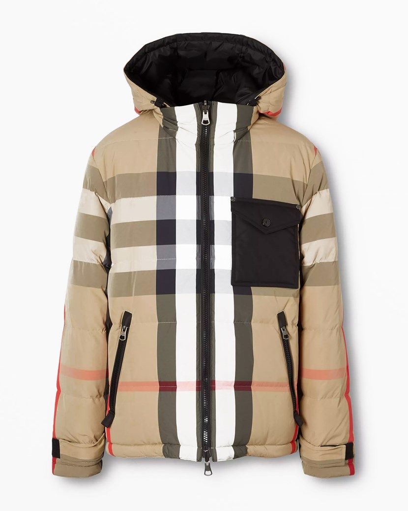 Burberry Beige Polyamide and Feathers Long Down Jacket