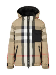 Burberry Beige Polyamide and Feathers Long Down Jacket