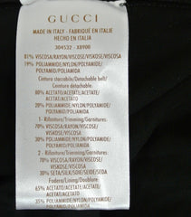 Gucci Women's Black Viscose Runway Shiny Jersey