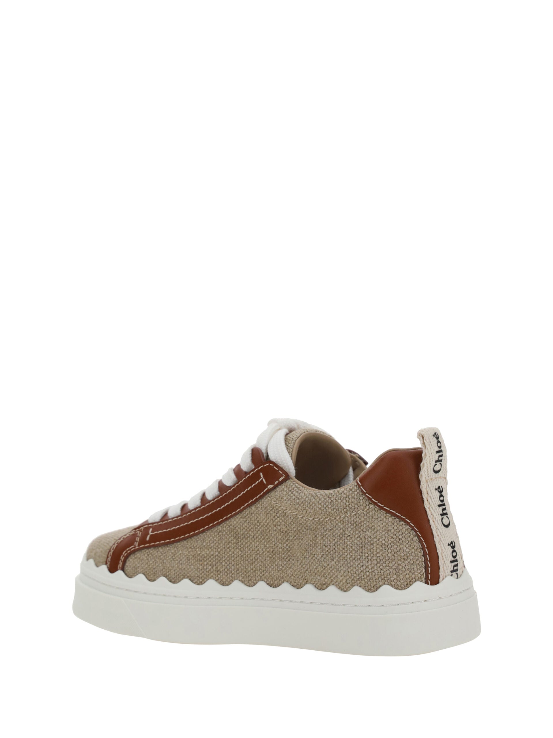 Chloé Beige and Brown Lauren Sneakers