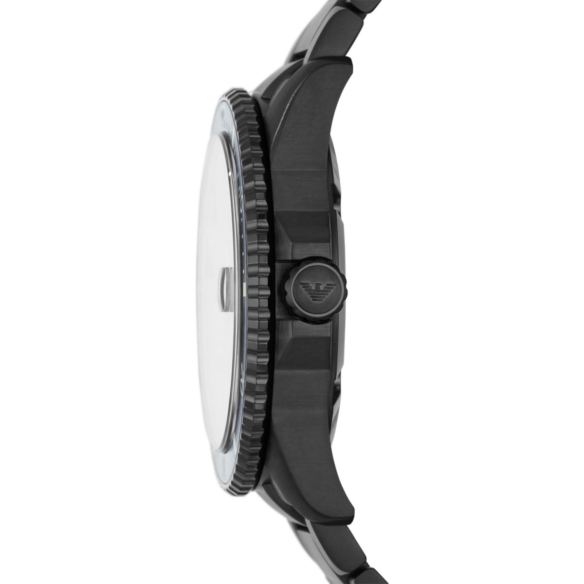 Emporio Armani Black Steel Quartz Watch