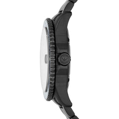 Emporio Armani Black Steel Quartz Watch
