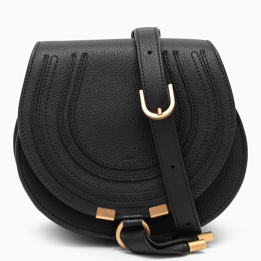 Chloé Black Leather Small Marcie Crossbody Bag