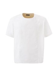 Emporio Armani Oversized White T-Shirt with Side Closure