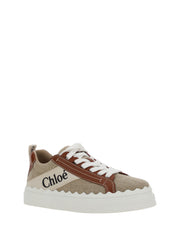 Chloé Beige and Brown Lauren Sneakers