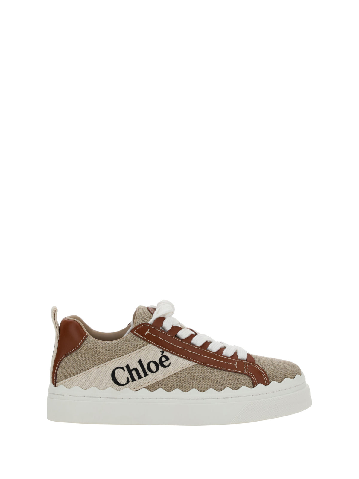 Chloé Beige and Brown Lauren Sneakers