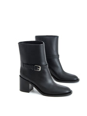 Burberry Black Leather Ankle Boots