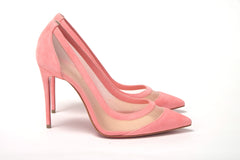 Christian Louboutin Pink Galativi Suede High Heels Pumps