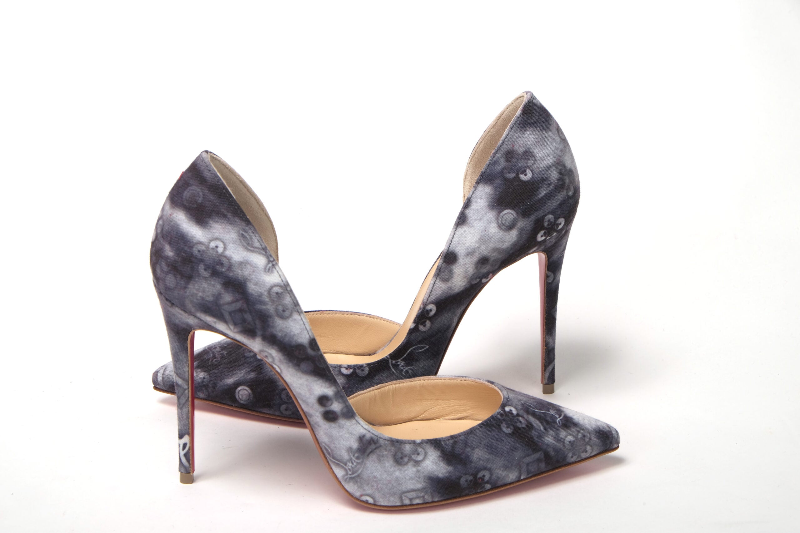 Christian Louboutin Multicolor Denim Print High Heels Pumps