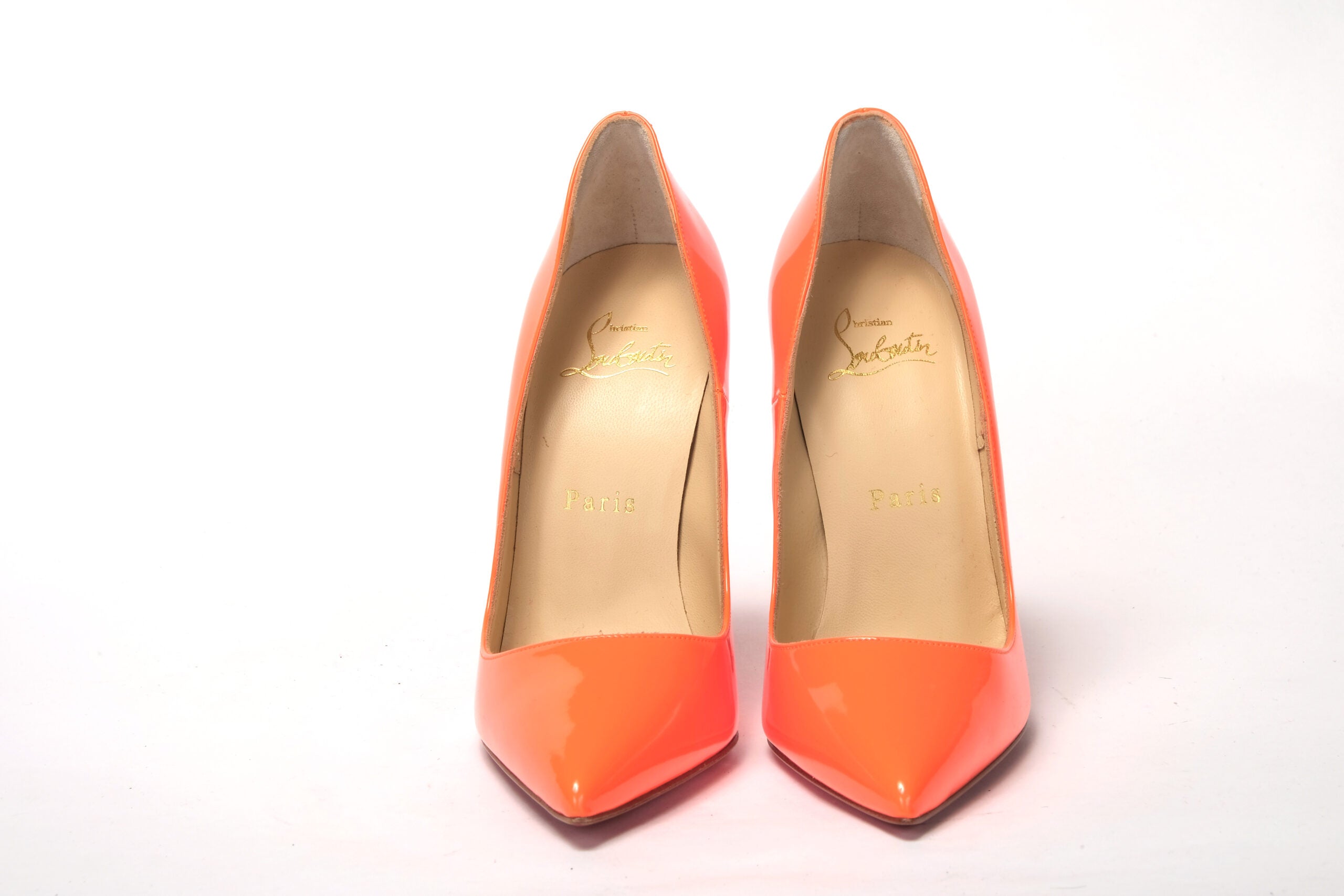 Christian Louboutin Neon Orange So Kate Patent High Heel