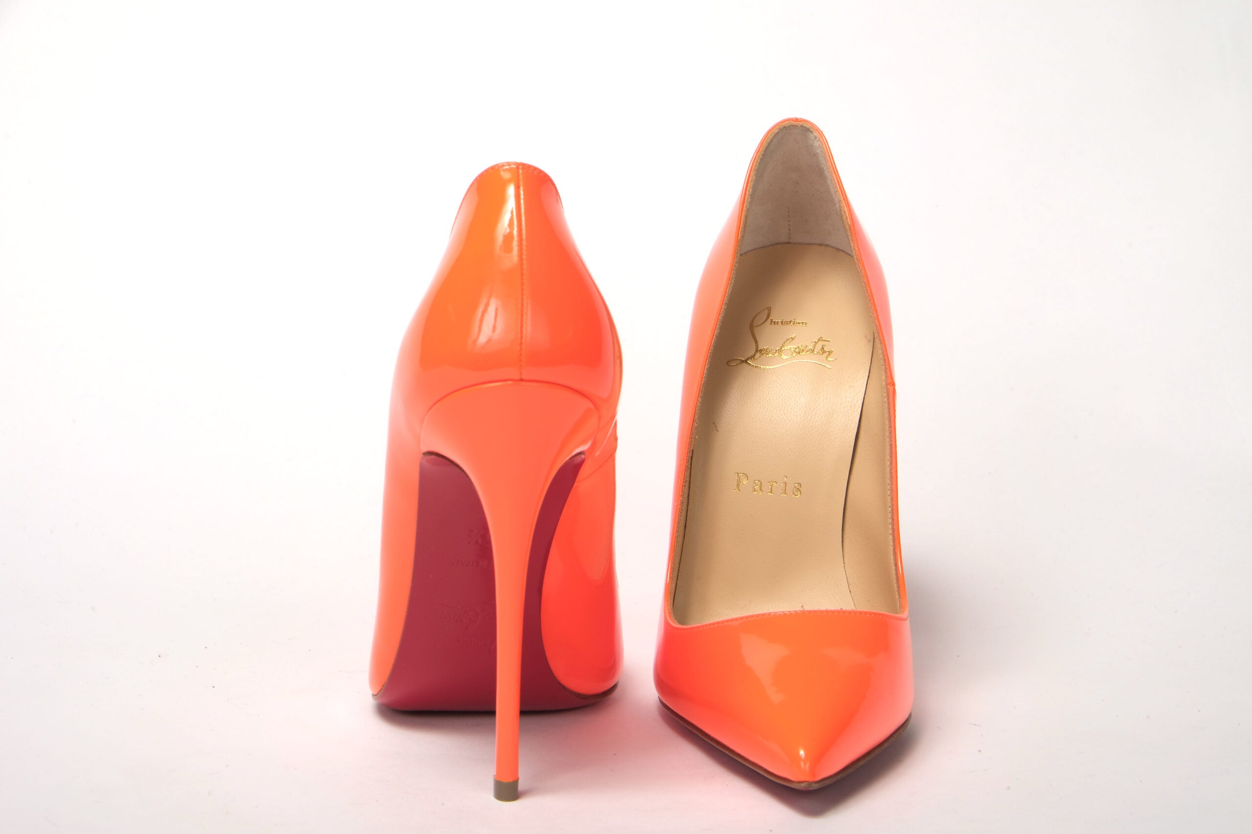 Christian Louboutin Neon Orange So Kate Patent High Heel