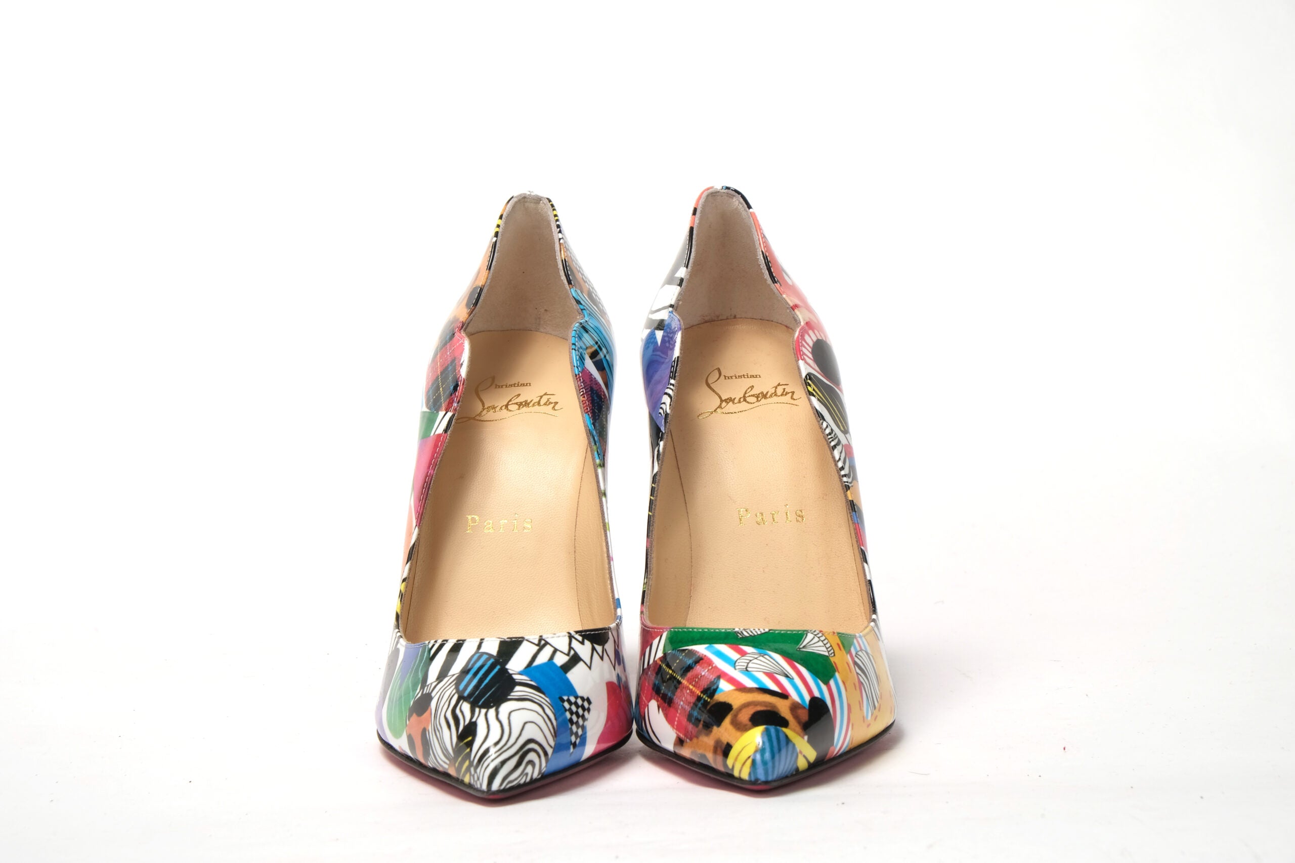 Christian Louboutin Multicolor Hot Chick Patent Sapeaur High Heels