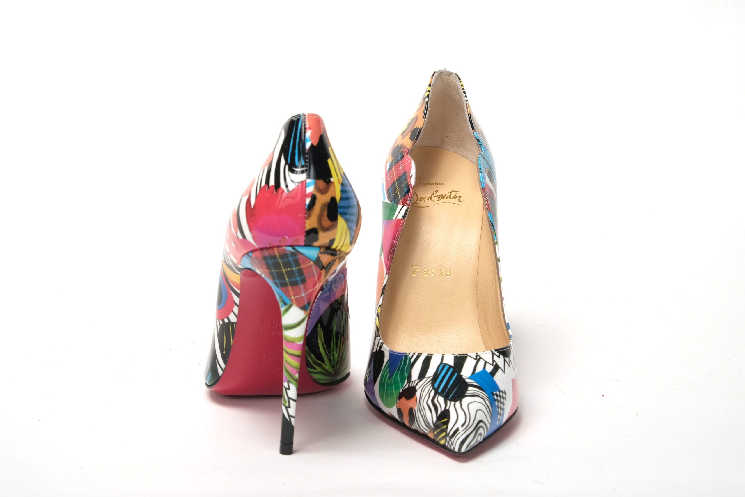 Christian Louboutin Multicolor Hot Chick Patent Sapeaur High Heels