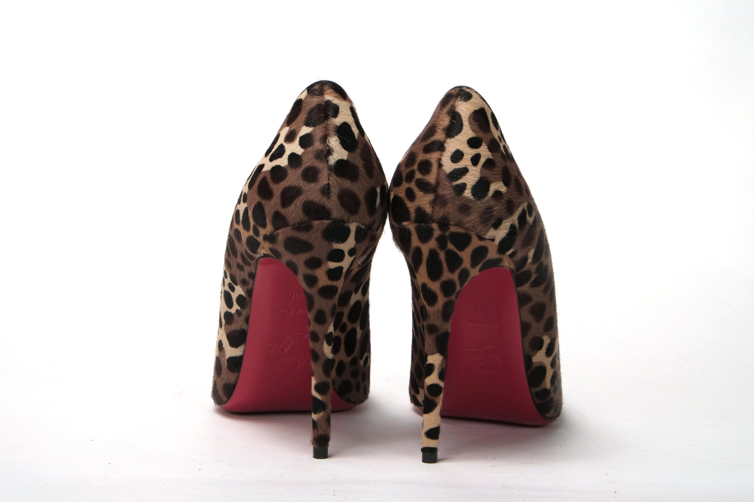 Christian Louboutin Leopard Kate 100 Pony Heels